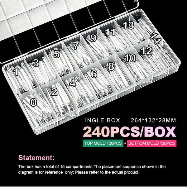 240 Pcs Press On Nails JM30