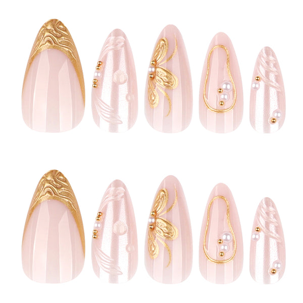 12 Sizes-24 Pcs Press On Nails JP4276