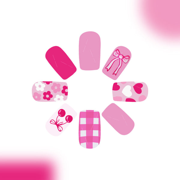 12 Sizes-24 PcsPress On Nails C842