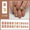 12 Sizes-24 Pcs Press On Nails C1238