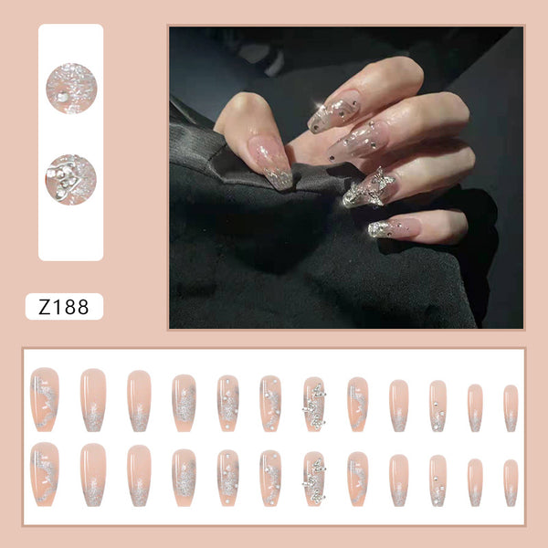 12 Sizes-24 Pcs Press On Nails Z162