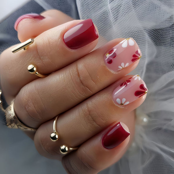 12 Sizes-24 Pcs Press On Nails Y1183
