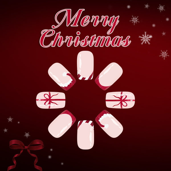 12 Sizes-24 Pcs Press On Nails C1322