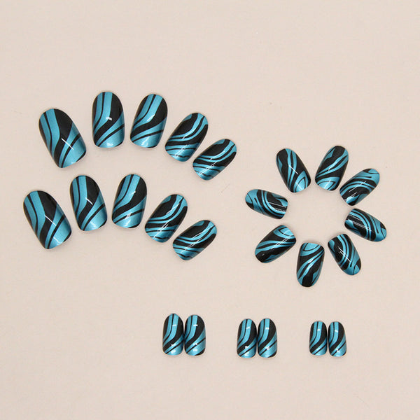 12 Sizes-24 Pcs Press On Nails W763
