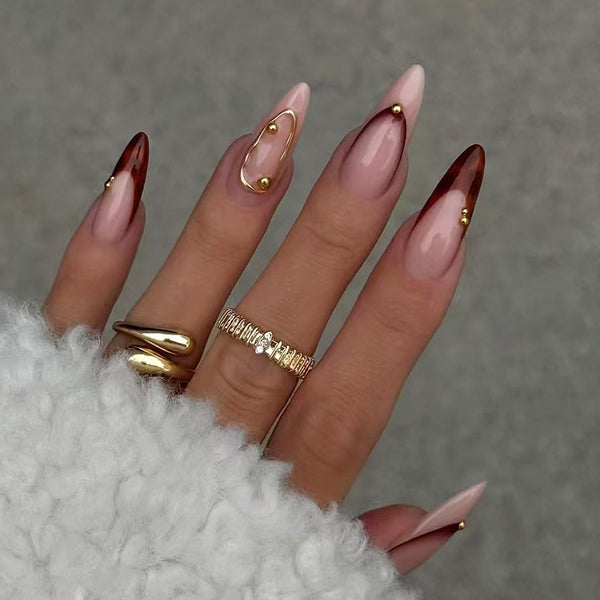 12 Sizes-24 Pcs Press On Nails Z1283