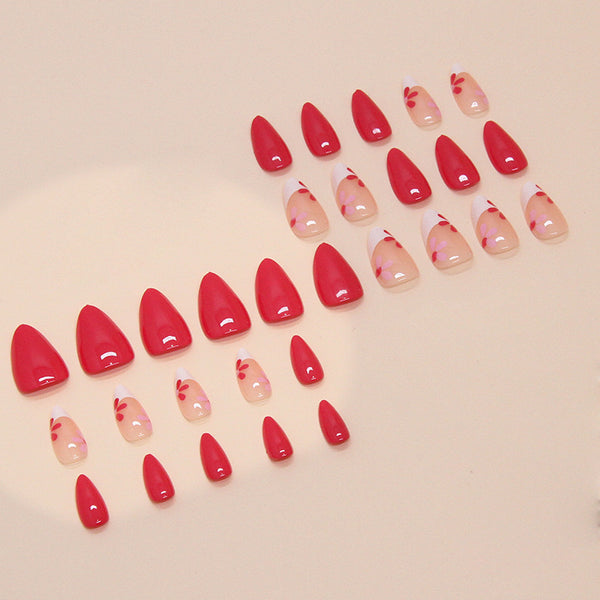 12 Sizes-24 Pcs Press On Nails W1633