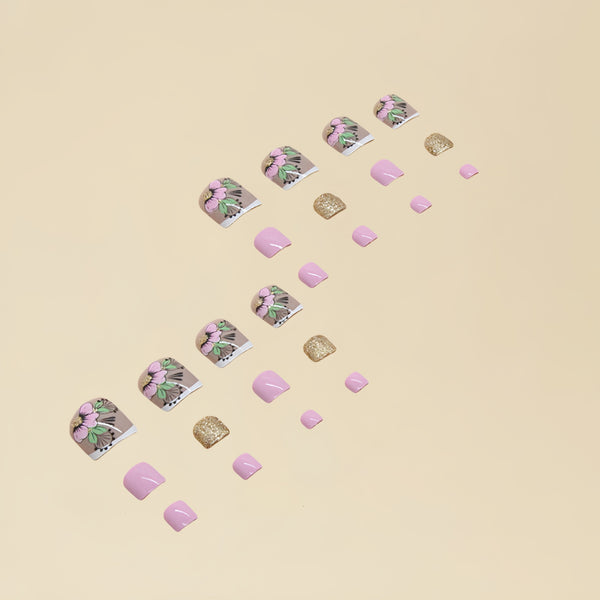 12 Sizes-24 Pcs Press On Nails Y052