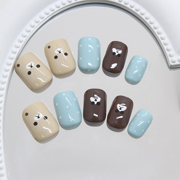12 Sizes-24 Pcs Press On Nails R949