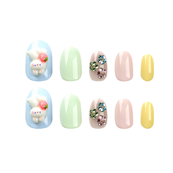 12 Sizes-24 Pcs Press On Nails JP2839