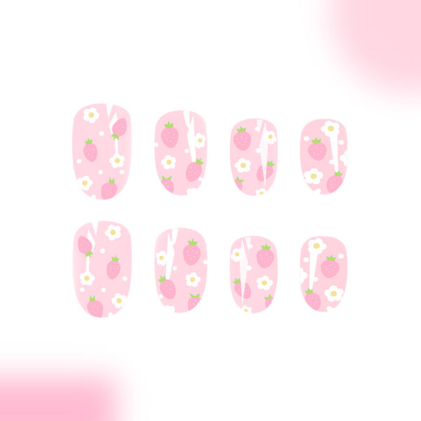 12 Sizes-24 Pcs Press On Nails C495
