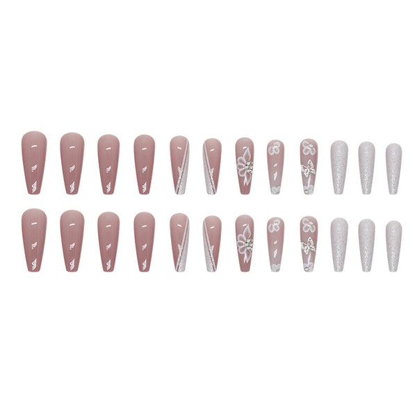 12 Sizes-24 Pcs Press On Nails Z741