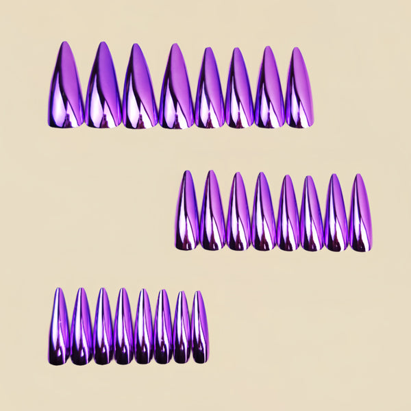 12 Sizes-24 Pcs Press On Nails Y1642