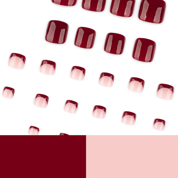 12 Sizes-24 Pcs Press On Nails JP4248