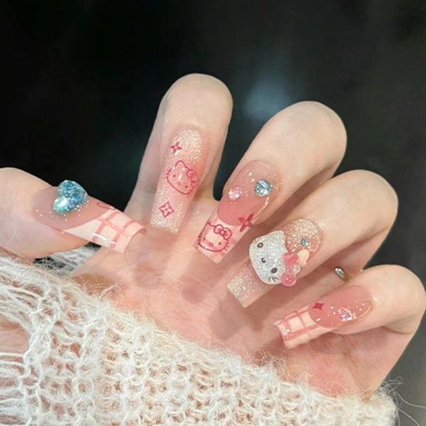 12 Sizes-24 Pcs Press On Nails Z871