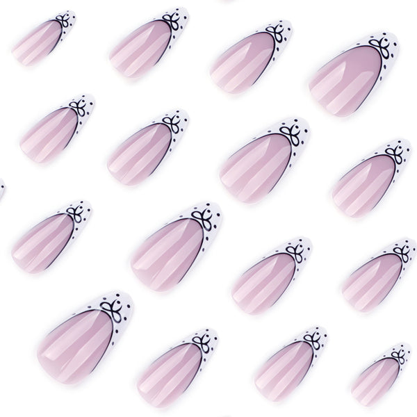 12 Sizes-24 Pcs Press On Nails JP3825