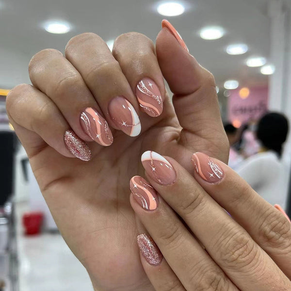 12 Sizes-24 Pcs Press On Nails W458