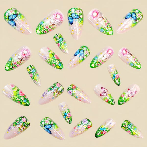 12 Sizes-24 Pcs Press On Nails Y1956