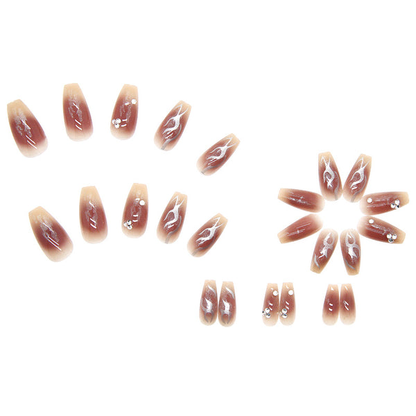 12 Sizes-24 Pcs Press On Nails Z257
