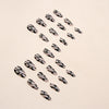 12 Sizes-24 Pcs Press On Nails W1034