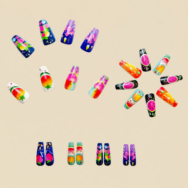 12 Sizes-24 Pcs Press On Nails Y574