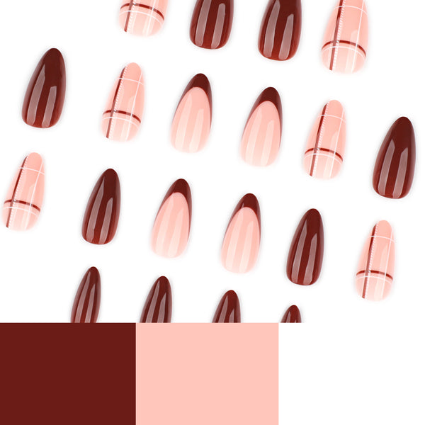 12 Sizes-24 Pcs Press On Nails JP4176