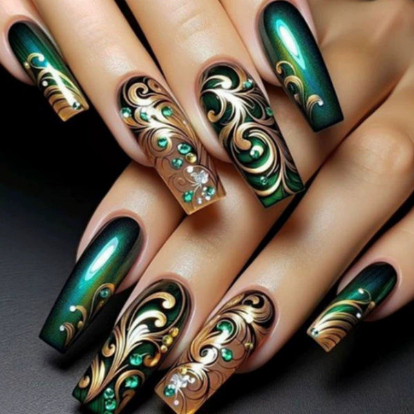 12 Sizes-24 Pcs Press On Nails Y2015