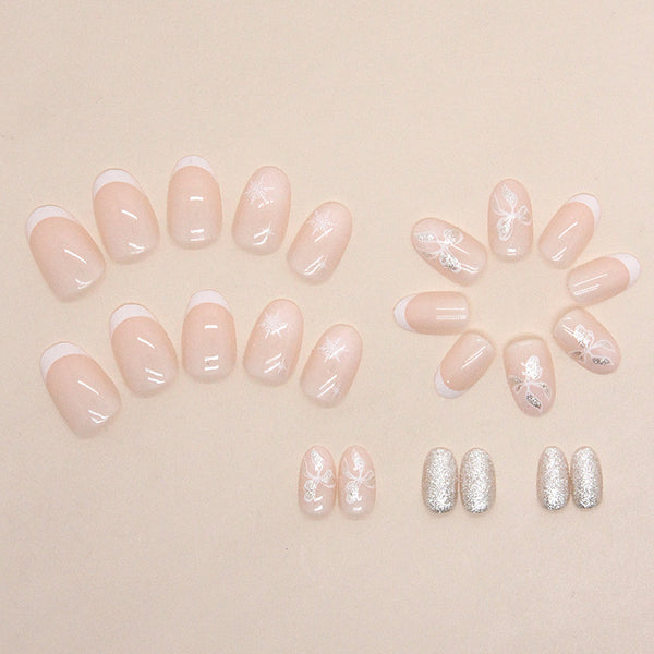12 Sizes-24 Pcs Press On Nails W1202
