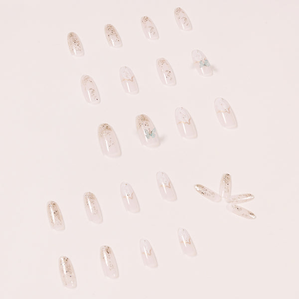 12 Sizes-24 Pcs Press On Nails JP1023