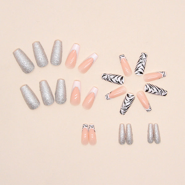 12 Sizes-24 Pcs Press On Nails W482