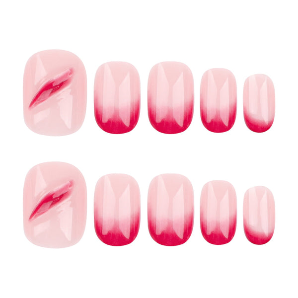 French Glossy Medium Oval Press on Nails