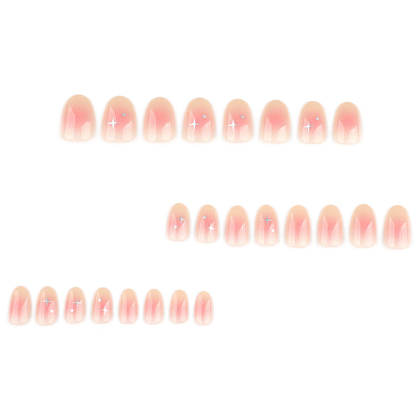 12 Sizes-24 Pcs Press On Nails JP4090