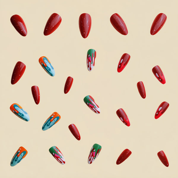 12 Sizes-24 Pcs Press On Nails Y236