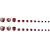 12 Sizes-24 Pcs Press On Nails D018