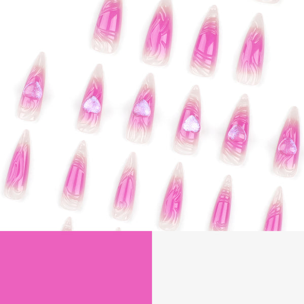 12 Sizes-24 Pcs Press On Nails JP3244