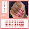 12 Sizes-24 Pcs Press On Nails C282