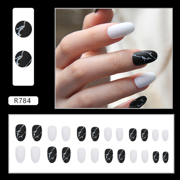 12 Sizes-24 Pcs Press On Nails R784