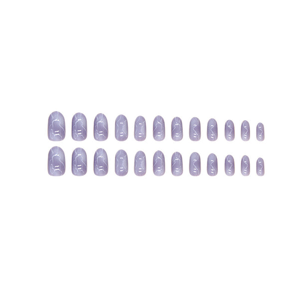 12 Sizes-24 Pcs Press On Nails W1553