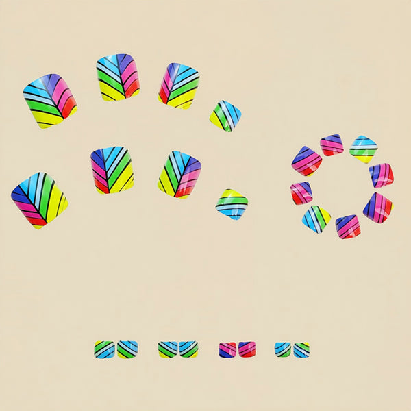 12 Sizes-24 Pcs Press On Nails Y600