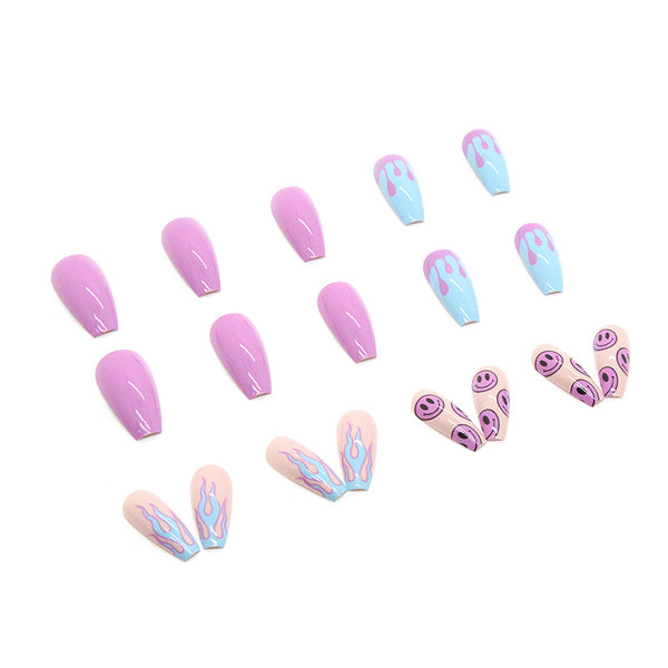 12 Sizes-24 Pcs Press On Nails W171