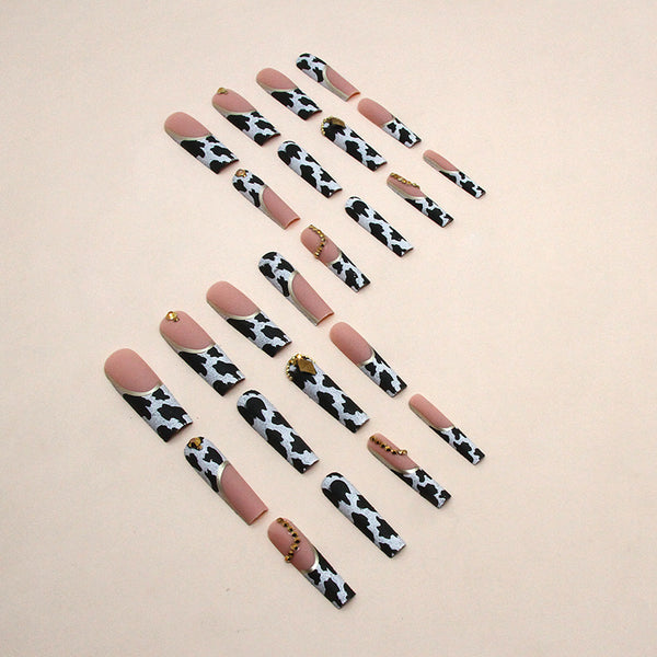 12 Sizes-24 Pcs Press On Nails G010