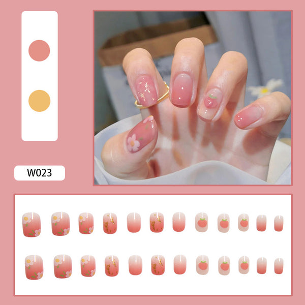 12 Sizes-24 Pcs Press On Nails W001