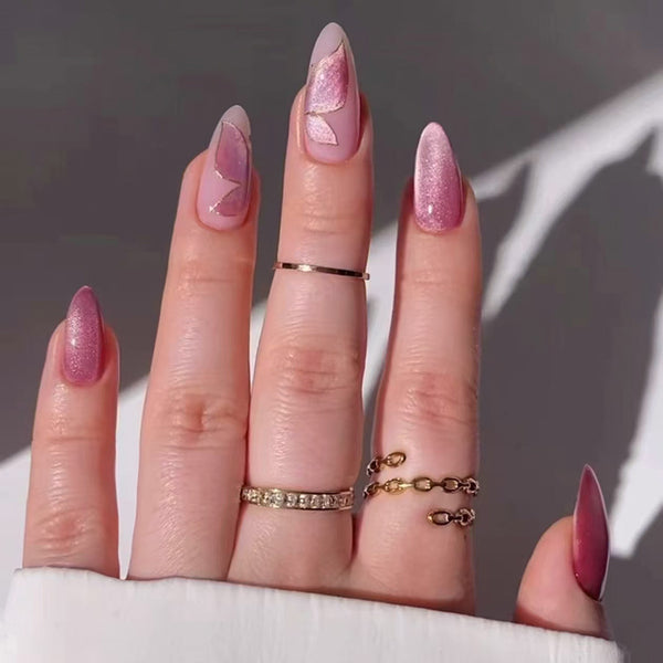 12 Sizes-24 Pcs Press On Nails W1816