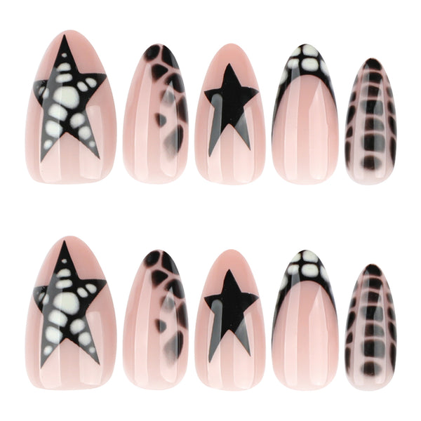 12 Sizes-24 Pcs Press On Nails JP4066
