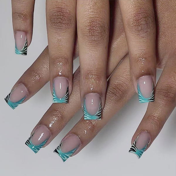 12 Sizes-24 Pcs Press On Nails C1212