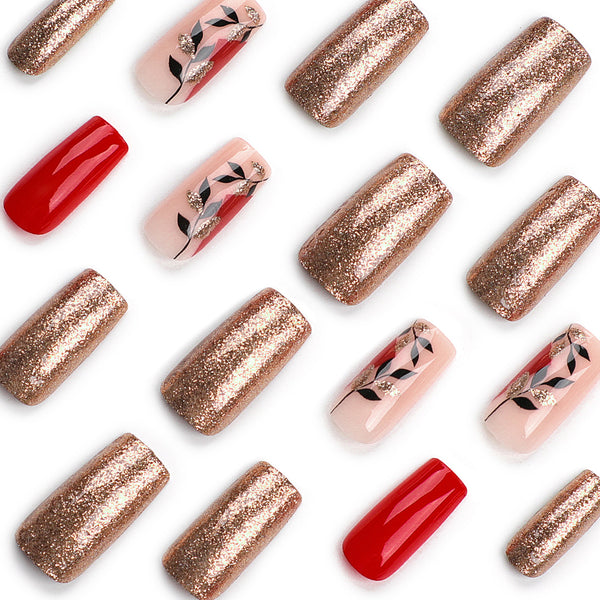 12 Sizes-24 Pcs Press On Nails JP3112
