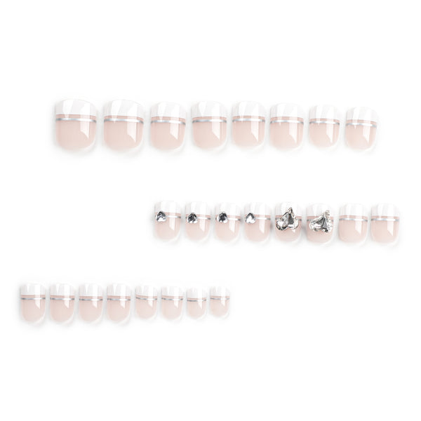 12 Sizes-24 Pcs Press On Nails JP2991