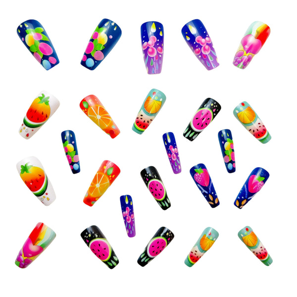12 Sizes-24 Pcs Press On Nails Y574