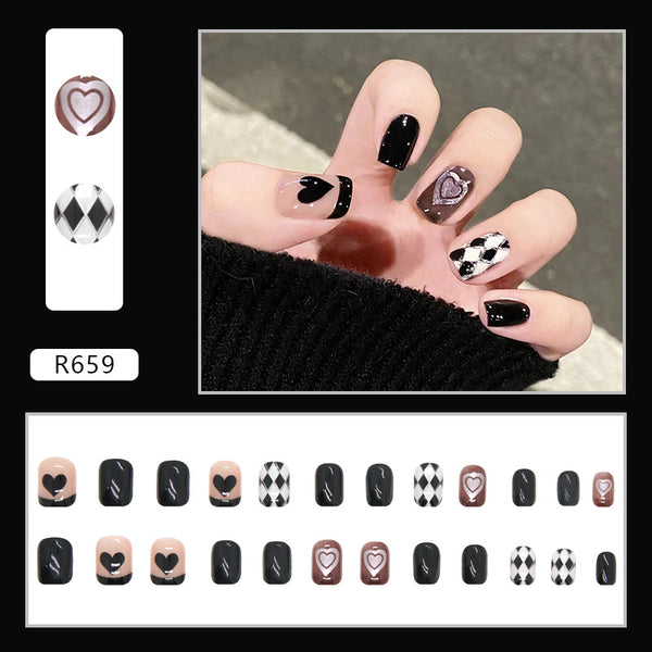 12 Sizes-24 Pcs Press On Nails R659