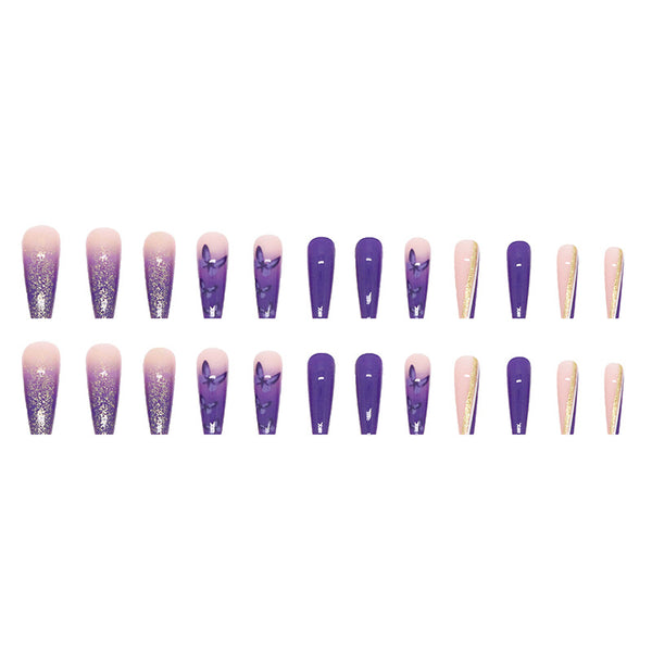 12 Sizes-24 Pcs Press On Nails W483