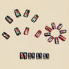 12 Sizes-24 Pcs Press On Nails Y1313